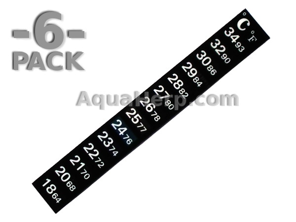 Digital Aquarium Thermometer Sticker / 6-PACK