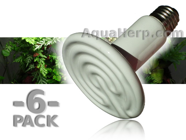 Ceramic Heat Bulb E27 Flat 250W / 6-PACK