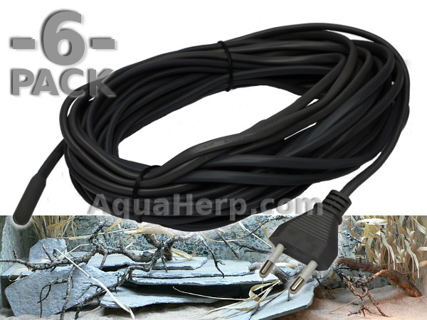 Terrarium Heat Cable 9m / 80W / 6-PACK