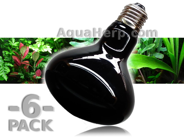 Black Night Heat Lamp E27 150W / 6-PACK
