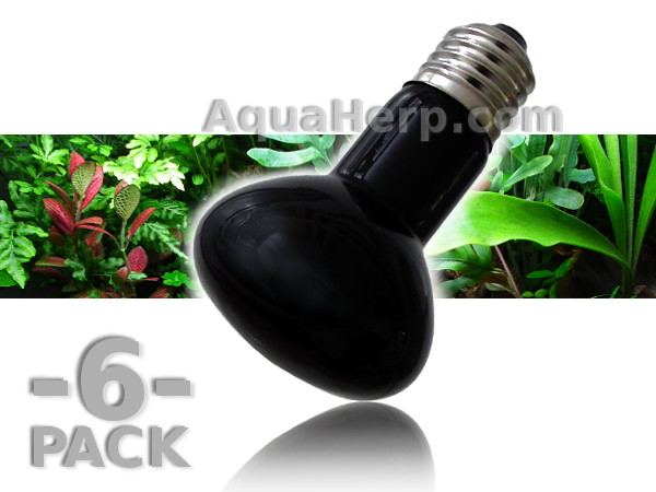 Black Night Heat Lamp E27 60W / 6-PACK