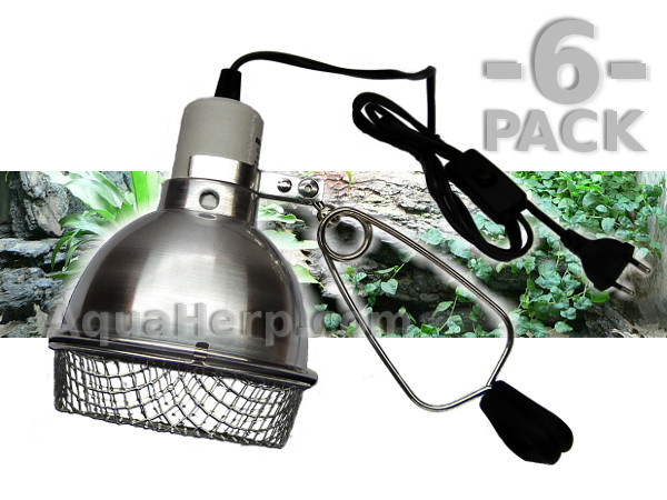 Terrarium Clamp Lamp E27 75W 5½” + Basket / 6-PACK
