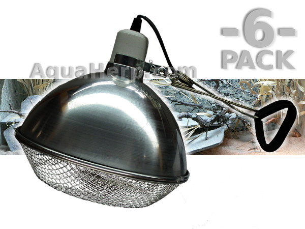 Terrarium Clamp Lamp E27 200W 10” + Basket / 6-PACK