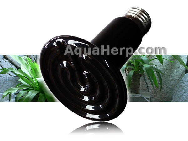 Ceramic Heat Bulb E27 Flat 50W Black