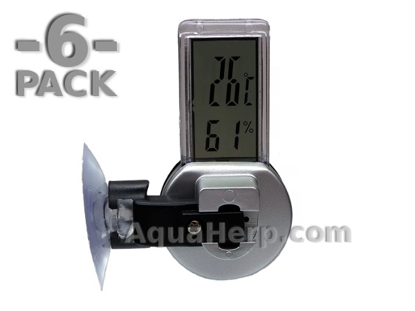 Digital Terrarium Thermometer / Hygrometer / 6-PACK