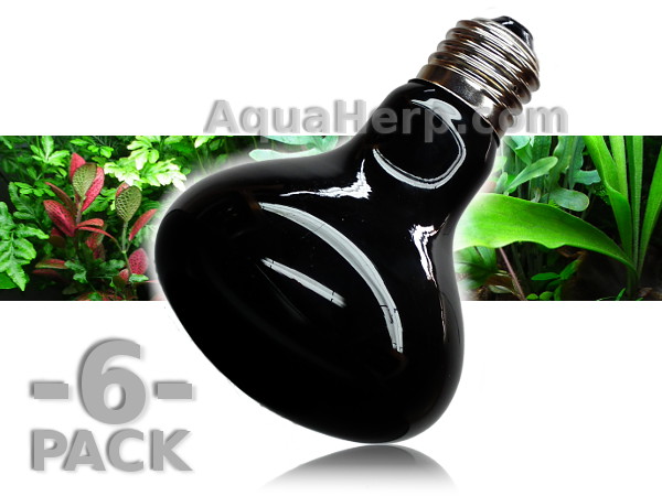 Black Night Heat Lamp E27 100W / 6-PACK