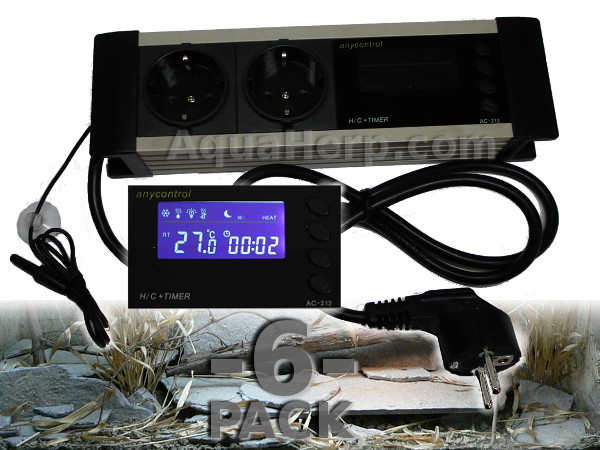 Terrarium Thermostat Cool/Heat for Day&Night (AC) / 6-PACK