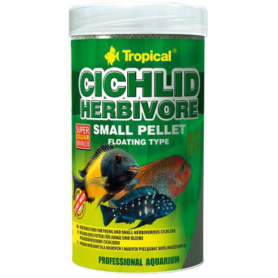 Tropical Cichlid Herbivore Small Pellet 250ml