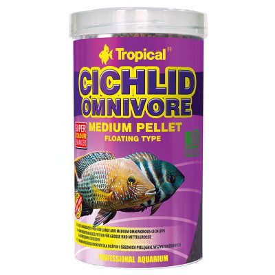 Tropical Cichlid Omnivore Medium Pellet 500ml