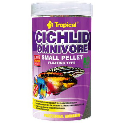 Tropical Cichlid Omnivore Small Pellet 250ml